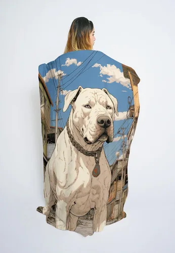 Vista 4 de Dogo Argentino Blanket Gifts Light Blanket Small Blanket 30" x 40" Bn14774