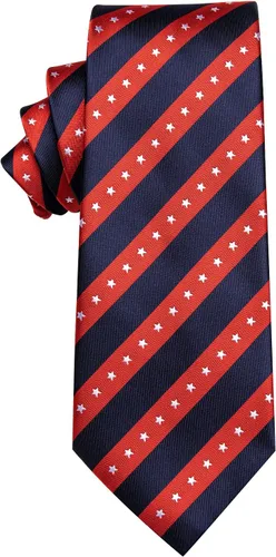 Vista 8 de Corbatas a rayas y corbatas a cuadros para hombre, corbata de seda tejida, juego de clip de corbata dorado