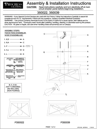 Vista 19 de Progress Lighting Briarwood Collection - Lámpara de techo de 1 luz, lámpara de techo empotrada para luces interiores de cocina, pasillo, dormitorio