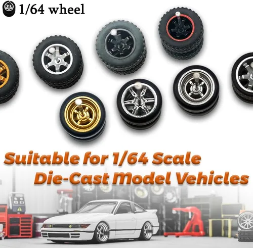 Vista 3 de WAVEIST Ruedas Hot 1/64 para modelos de automóviles 1:64 (galvanizado dorado, 10 juegos/1 caja), deportivo, JDM, musculoso, estilo todoterreno