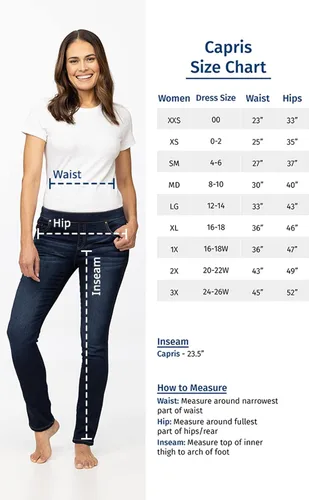 Vista 5 de PajamaJeans Pantalones Estilo Capri para Mujer, Capris de Denim Stretch para Mujer