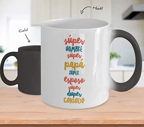 Vista 2 de Regalo para Papa Taza de Cafe Padre Feliz dia del Padre Vaso, taza café divertidas, tazas personalizadas, coffee mug inspiradoras, taza con mensajes