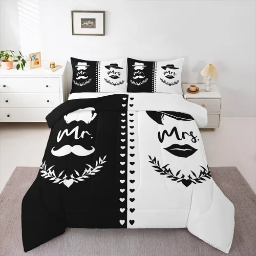Vista 11 de Erosebridal Juego de edredón para parejas, juego de ropa de cama tamaño individual con lentejuelas doradas con purpurina dorada, edredón acolchado