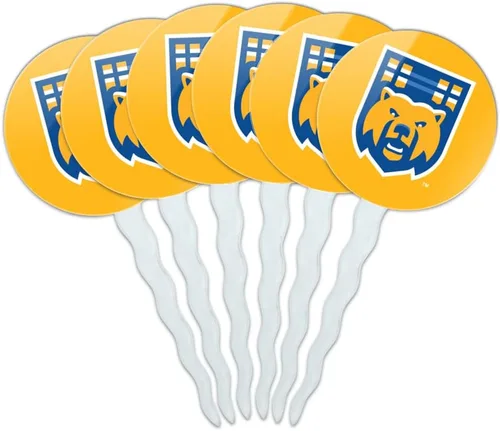 Vista 351 de Abilene Christian - Juego de 6 palillos para cupcakes con logotipo secundario