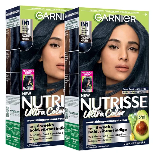 Vista 18 de Garnier Nutrisse Ultra Color - Crema nutritiva para el cabello, BR2, color borgoña intenso oscuro (Passion Fruit), tinte permanente para el cabello