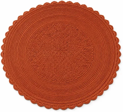 Vista 13 de Royal Blaze Tapete de baño de algodón rojo, reversible, pequeño ovalado de 18 x 26 pulgadas, lavable y decorativo