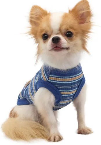 Vista 11 de LOPHIPETS Camiseta Chaleco 100% Algodón Acanalado para Perros Pequeños Teacup Chihuahua Yorkie Ropa de Cachorro Camiseta sin Mangas-Rosa/XS