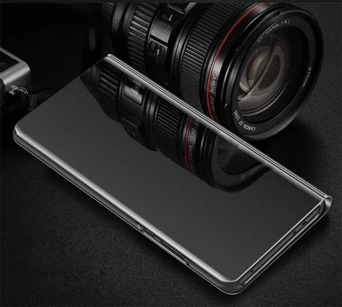 Vista 2 de LEECOCO Galaxy Note 10 Plus - Funda delgada de lujo con espejo galvanizado con ventana transparente y ultrafina con función atril de cuerpo completo