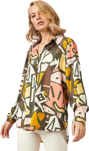 Vista 2 de Blusas para mujer, camisas casuales de manga larga con botones, XS-3XL
