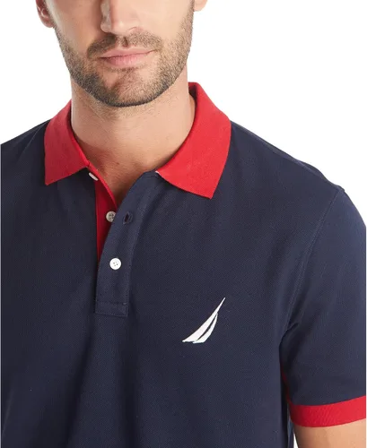 Vista 4 de Nautica - Camiseta estilo polo para hombre, de manga corta, ajuste clásico