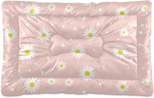 Vista 14 de Blueangle Cama para Mascotas de Copos de Nieve Navideños, Alfombrilla Suave para Jaula, Cojín Lavable Antideslizante para Jaula de Perro, Colchón