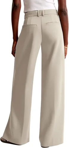 Vista 5 de NIMIN Pantalones de trabajo de pierna ancha para mujer, pantalones