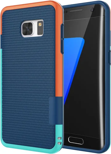 Vista 47 de Jeylly Funda para Galaxy S7, [3 colores] Slim Hybrid Impact Rugged Soft TPU Negro