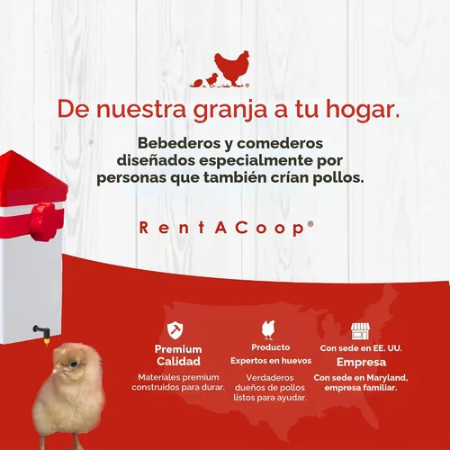 Vista 9 de RentACoop Bebedero de pollo de 32 onzas con 2 pezones versátiles