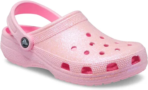 Vista 6 de Crocs Zuecos clásicos con purpurina unisex para adultos, Flamenco, 14, mujer/12, hombre