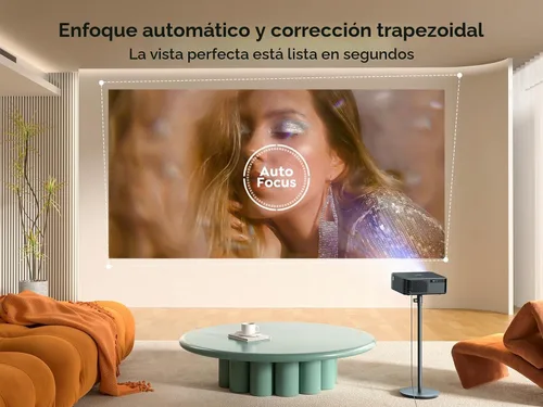 Vista 6 de Proyector 4K con Google TV, YABER K2s WiFi 6 Bluetooth, Sonido de JBL, Audio Dolby, Enfoque Automático y Keystone, Proyector de Película al Aire