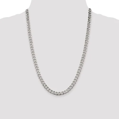 Vista 2 de ICE CARATS 925 Sterling Silver 7mm Curb Chain Necklace Pendant Charm Fine Jewelry For Women Gifts For Her