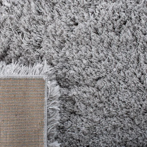 Vista 3 de SAFAVIEH Polar Shag Collection - Alfombra de área de la colección Polar Shag de 5 pies 1 pulgada x 7 pies 6 pulgadas, color plateado, diseño glamour