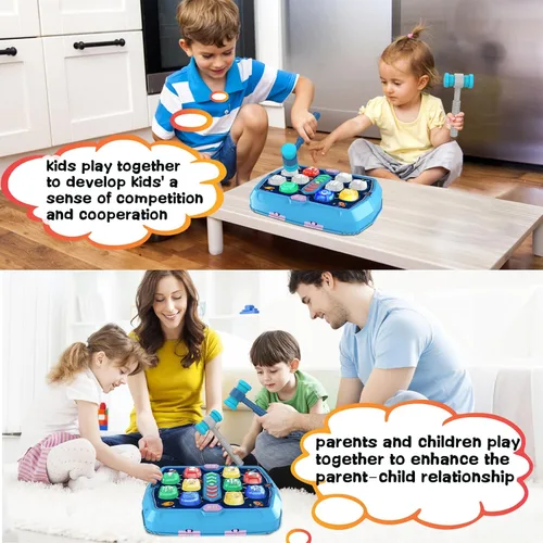 Vista 6 de Whack Game - Juguetes para niños de 3, 4, 5, 6 años, juguetes para niños de 2 a 4 años, 3 modos y juguete interactivo ligero para niños pequeños