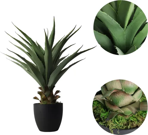 Vista 2 de Damomo Sansevieria Feaux Plantas Agave Serpiente Púas Artificial Espada de Plástico Verde Artificial Artificial Plantas de Sansevieria Feaux