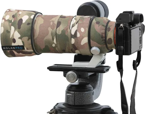 Vista 5 de ROLANPRO Funda protectora de camuflaje para Sony FE 2.756-7.874 in F/2.8 GM OSS II CoverLens - #2 Dark Camo impermeable #2 Camuflaje oscuro