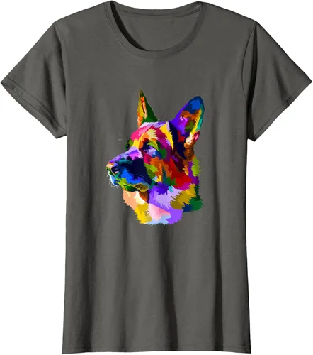 Vista 9 de Camiseta para dueño de perro de pastor alemán, Negro