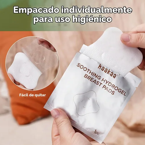 Vista 6 de haakaa Almohadillas de hidrogel con lanolina, alivio refrescante