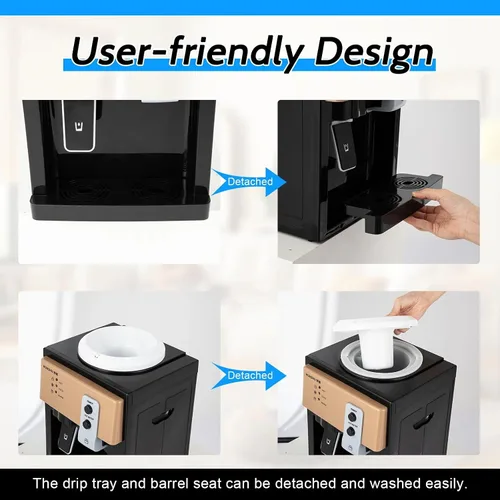 Vista 5 de Dispensador de agua para botella de 5 galones, dispensador de agua para encimera, dispensador de enfriador de agua caliente y fría con 3 ajustes
