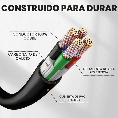 Vista 6 de Cable de extensión RV de 30 pies y 50 amperios para exteriores