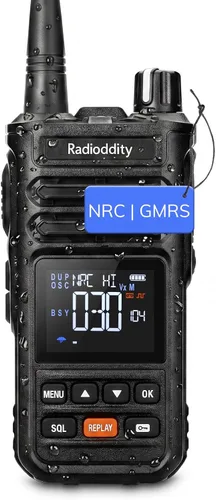 Vista 9 de Radioddity X1 Pro GMRS Handheld Radio IP67 Waterproof, Replaceable Battery Noise Reduction, 7W Long Range Walkie Talkies Repeater Capable, Record &