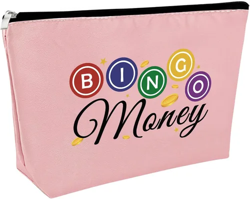 Vista 8 de Sfodiary Bolsa de regalo para amantes de los juegos de bingo - Bolsa de cosméticos para amantes del casino para mujeres Bingo Player, Bolsa de Bolsa