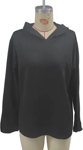 Vista 4 de Camiseta con capucha de calavera para mujer, estilo gótico, retro, con gráfico, para Halloween, casual, de manga larga