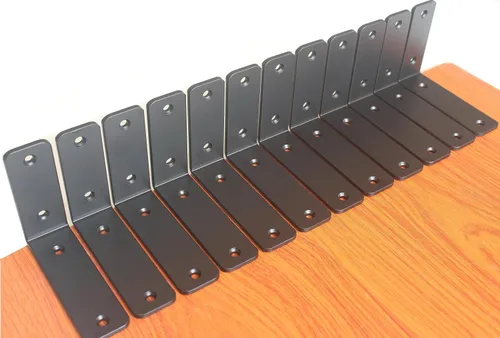 Vista 11 de Paquete de 2 soportes de estante en L de 6 pulgadas de largo x 4 pulgadas de alto x 1.5 pulgadas de ancho, 5 mm de grosor, soportes de estante