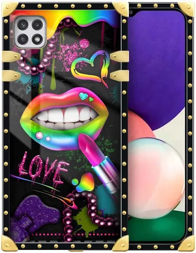 Vista 12 de Funda compatible con Samsung Galaxy A03S 4G, TPU suave de lujo y parte trasera de policarbonato duro para niñas y mujeres, funda protectora a prueba