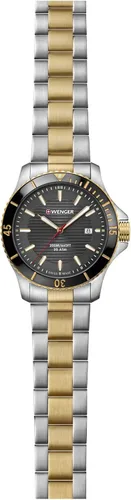 Vista 3 de Wenger Reloj de cuarzo para hombre Primavera-Verano 18 01.0641.127, Negro, Pulsera