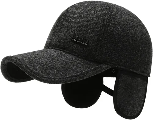 Vista 2 de Gorra de béisbol para hombre, gorras de invierno para circunferencia de cabeza 22.0-23.6 in