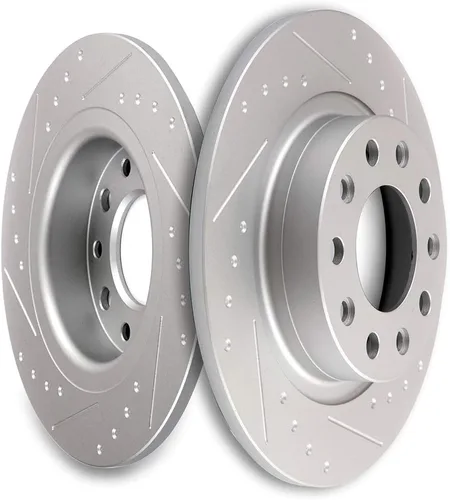 Vista 23 de SCITOO Rotores de freno traseros, 2 kits de frenos para Acura Integra 1990-2001, Honda Civic 1992-1995 1999-2000, para Civic del Sol 1993-1997, CRX
