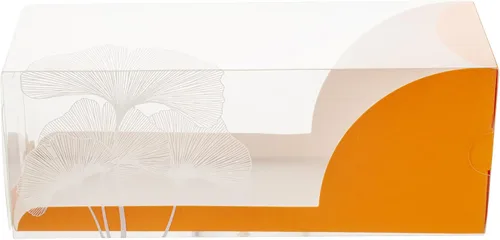 Vista 11 de Restaurantware Caja rectangular de plástico transparente Eclair, 100 unidades Naranja