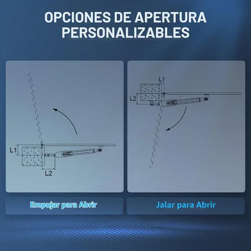 Vista 9 de CO-Z - Kit de abridor automático para puerta de batiente doble, abridor de puerta eléctrica para puertas de hasta 660 lb*2 18 pies, sistema