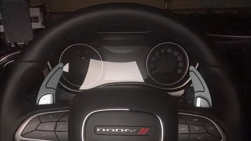Vista 5 de 2 unidades de accesorios interiores para volante, cubierta de tapicería extendida para Dodge Challenger Charger Durango RT & Scat Pack 2015-2021