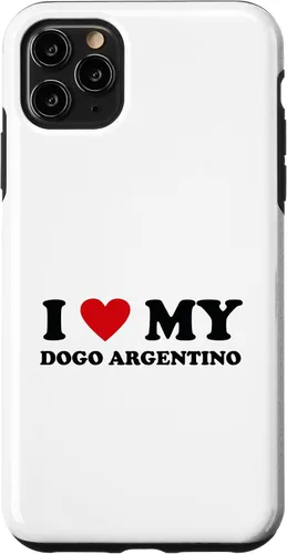 Vista 11 de iPhone 15 I Heart Dog Dad Mom - I Love Dogo Argentino Case