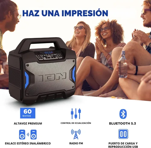 Vista 2 de ION Tailgater Boom 60W Portable Bluetooth Outdoor Speaker