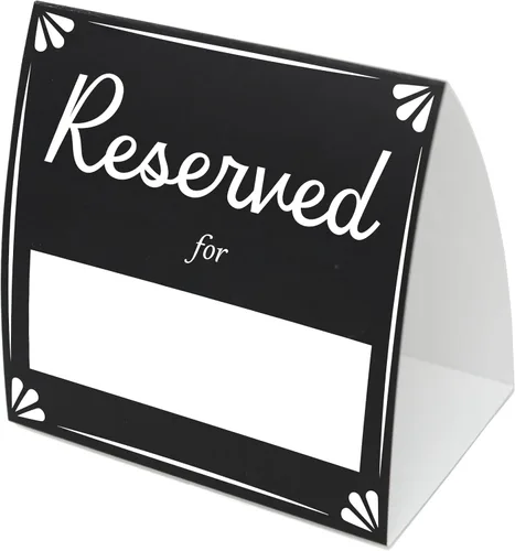 Vista 7 de Carteles de mesa reservados, paquete de 20 Tarjetas de mesa para bodas, restaurantes, eventos