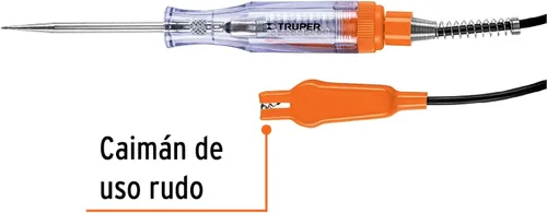 Vista 2 de Truper Probador de circuito con clip de cocodrilo #13985
