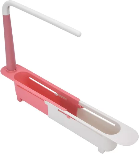 Vista 10 de Zerodis Estante telescópico de almacenamiento para fregadero, 2 en 1, cesta de drenaje expandible para fregadero debajo del fregadero, organizador