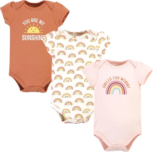 Vista 364 de Hudson Baby baby-girls Cotton Bodysuits 3-pack