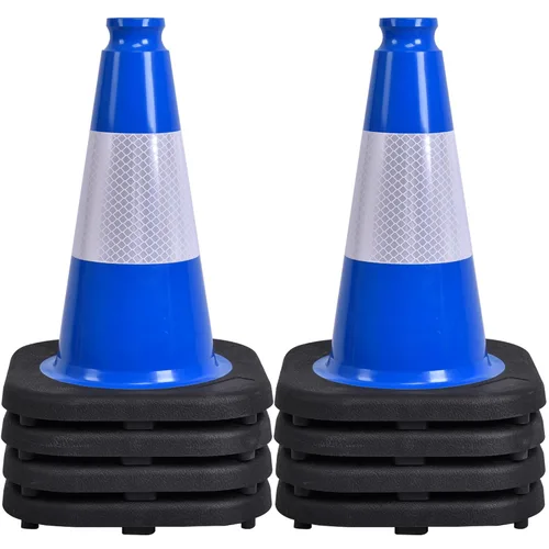 Vista 40 de OrangeStar 6 Pack 36" Conos de seguridad de tráfico, conos de estacionamiento verdes con collar reflectante, conos de construcción con base