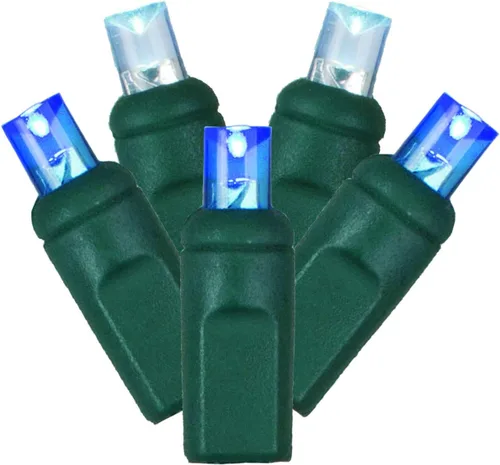 Vista 25 de Vickerman Juego de 100 luces LED GW WA Ec multicolor con LED gran angular de molde único, 36 pies