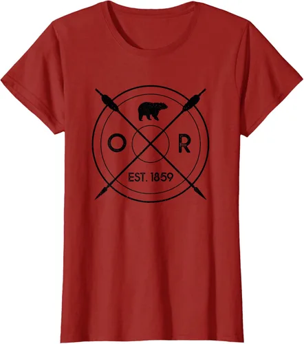 Vista 55 de Oregon Beaver State Bear OR Est. 1859 - Camiseta de regalo, gris, S