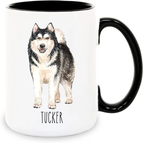 Vista 15 de Tazas de café personalizadas Beagle con nombre para mamá y papá de perro - Regalos personalizados para mejores amigos - Regalo para abuela y abuelo